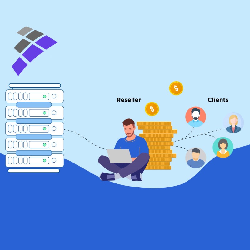 Diagrama de funcionamiento del Reseller Hosting en México